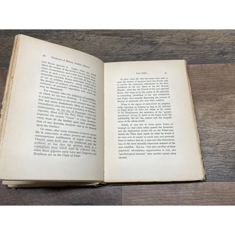 Orations Of‎ Henry Austin Adams  1903, Rare, With Gilt On Top.